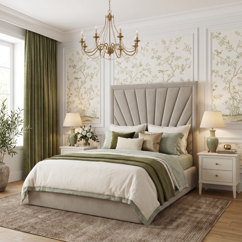 Sarah custom upholstered bed by BOKO Designs
