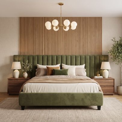 Max custom upholstered bed by BOKO Designs