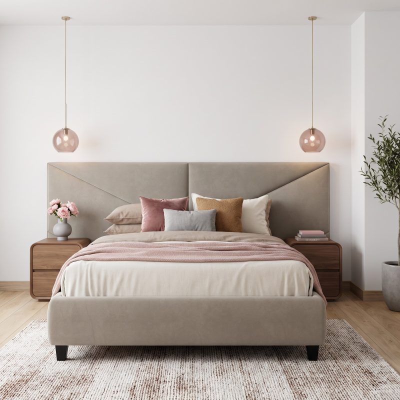 Verona custom upholstered bed by BOKO Designs