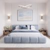 BOKO Geneva cloud channel platform bed in Dusty blue
