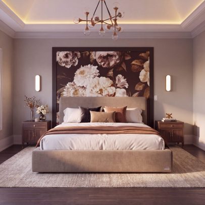 BOKO Milan panel upholstered bed in Taupe