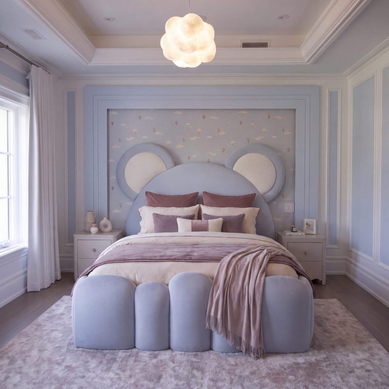 Teddy custom upholstered bed by BOKO Designs